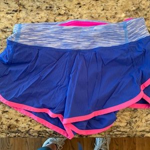 Ivivva girls speed shorts Sz 12 blue